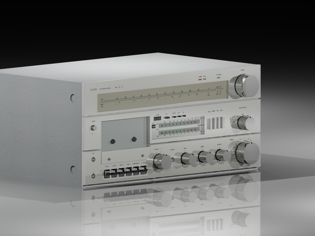 Silver Stereo System SS111 | 3D CAD 