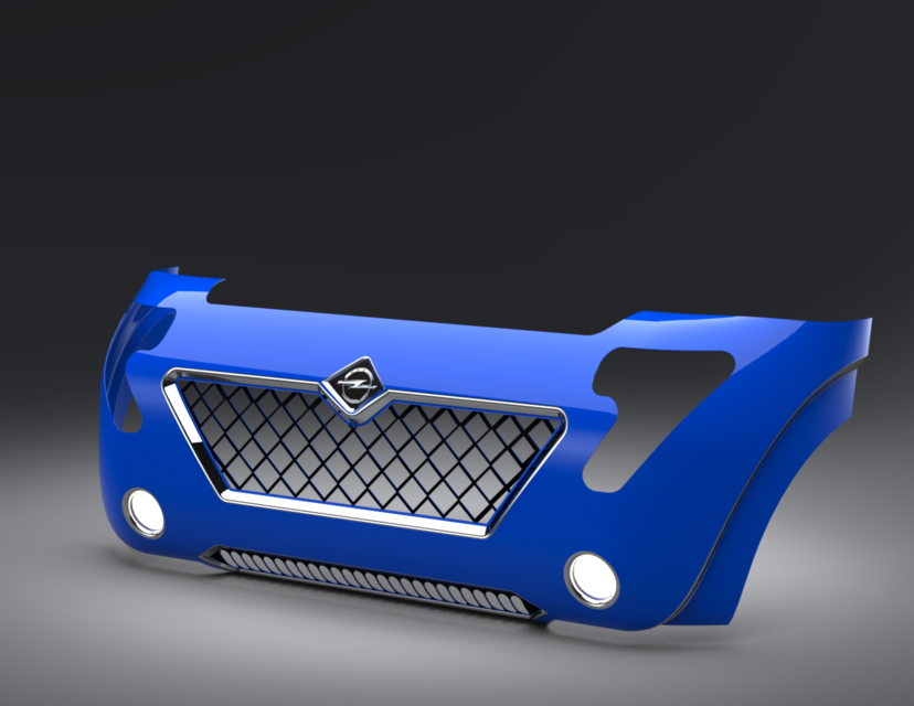 car Bumper 3D CAD Model Library GrabCAD