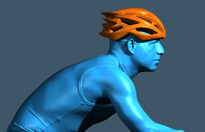 3D Scanned Bicycle Helmet
