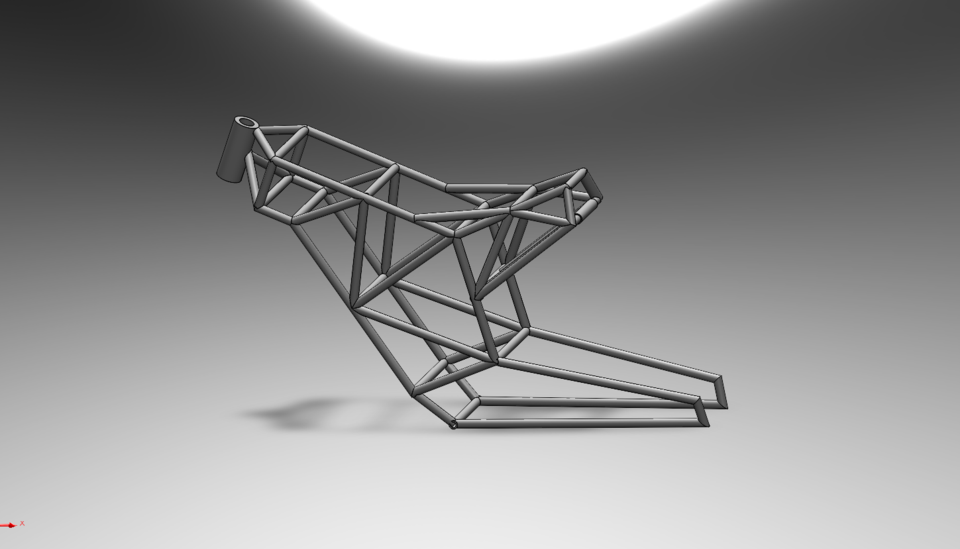 Electric Bike Frame 3D CAD Model Library GrabCAD