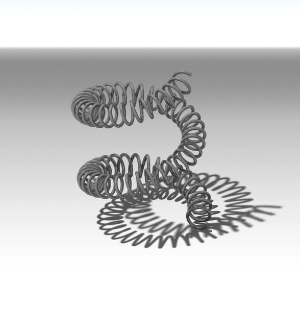 Helical Coil Spring 3D CAD Model Library GrabCAD