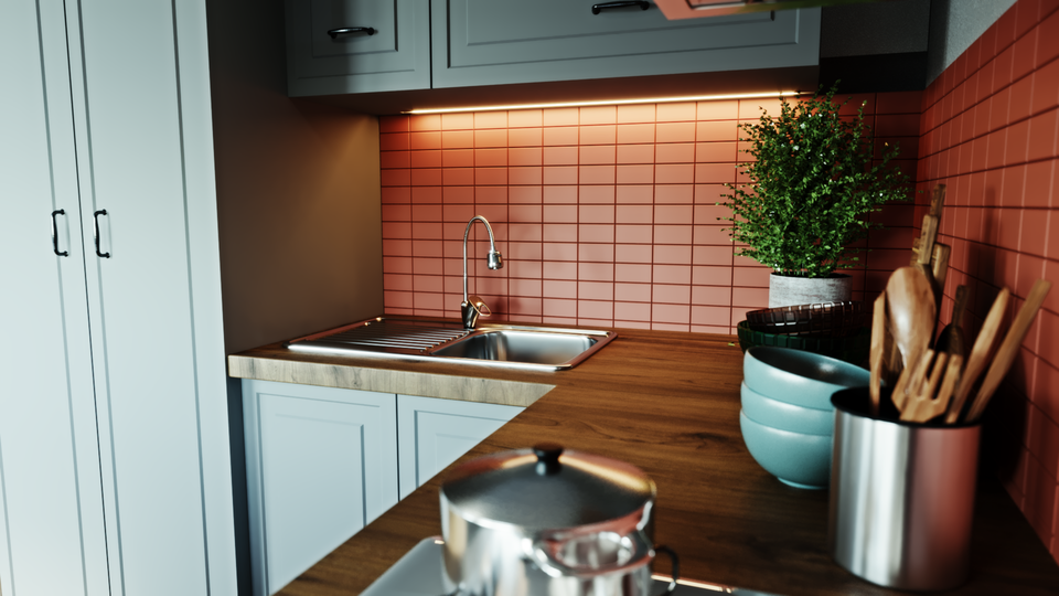 Kitchen 3D CAD Model Library GrabCAD