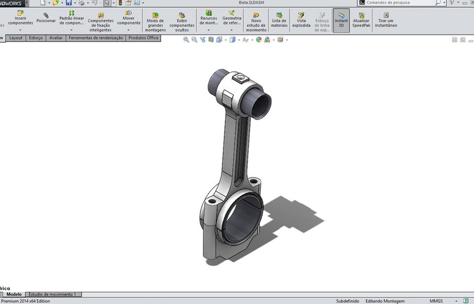 conjunto pistão biela virabrequim 3d cad model library grabcad