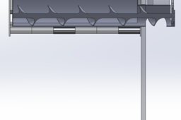 A bucked with a screw conveyor.