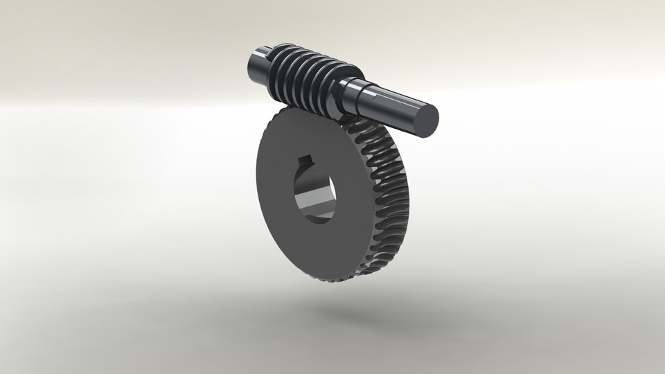 Worm gear 3D CAD Model Library GrabCAD
