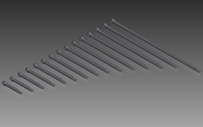 DIN 94 Split Pins (Cotter Pins). Nom. Diameter 1,6mm