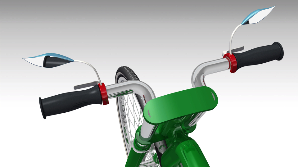 Velodroom bicycle mirrors with direction indicators 3D CAD Model