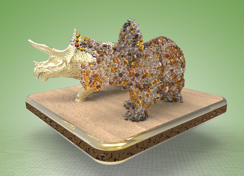 Mesh to solid #1.Triceratops