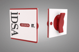 Square rotative lapel pin 