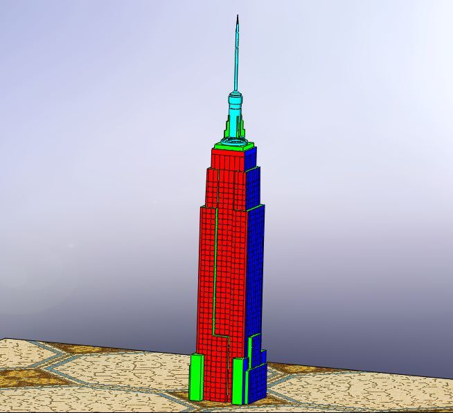 Empire State Building 3d Cad Model Library Grabcad