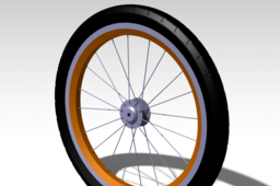 Bicycle wheel with tire