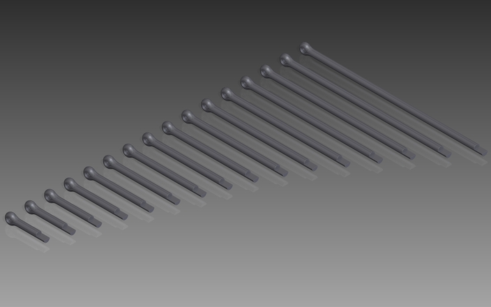 DIN 94 Split Pins (Cotter Pins). Nom. Diameter 2mm