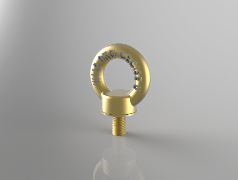 Eye Bolt M10 Kuka Shrank 3D CAD Model Library GrabCAD