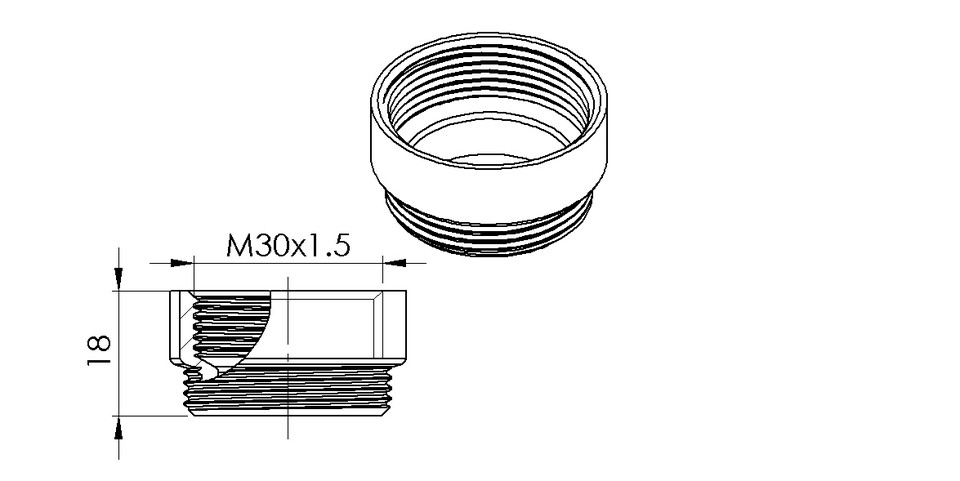 Reduction, Adapter for Danfoss RTD, Silver Crest (Lidl) M30x1.5 | 3D ...