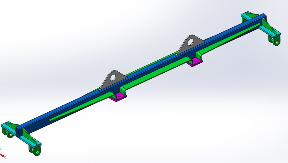 Grinda ridicare / Lifting beam 2T 3D CAD Model Library GrabCAD