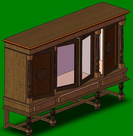 Ornate Wooden Cabinet