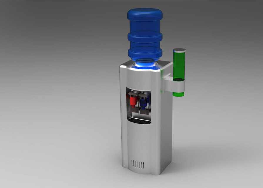 Water Cooler 3D CAD Model Library GrabCAD