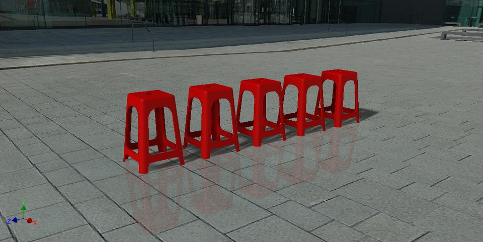 Kursi Bakso Merah (Plastic Simple Chair)