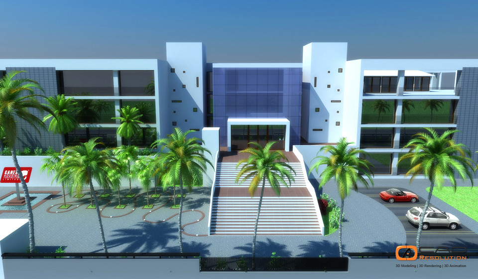 Architectural exterior 3D rendering for business benefits