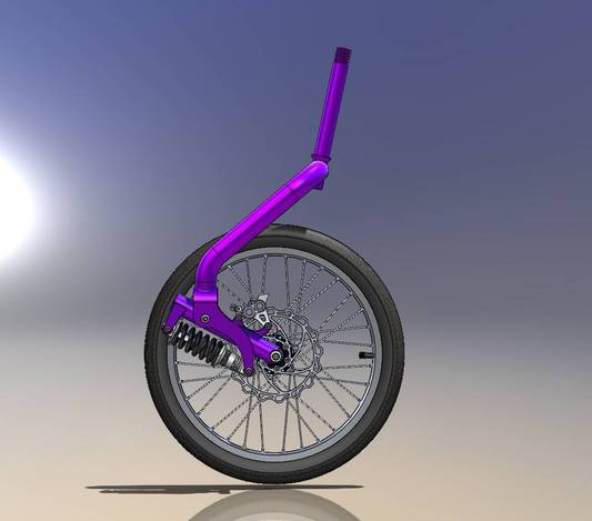 Bicycle suspension mono fork
