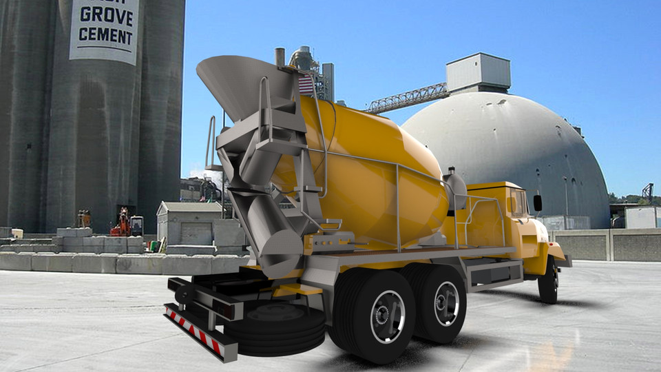 Truck Cement Mixer 3D CAD Model Library GrabCAD