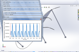 Stephenson III Six-Bar mechanism plus motion study analyses & spreadsheet data