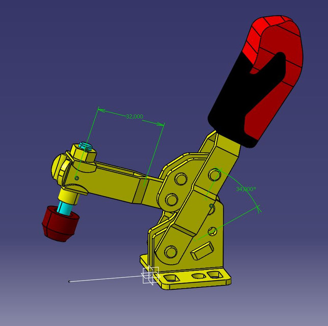 Hand clamp 3D CAD Model Library GrabCAD