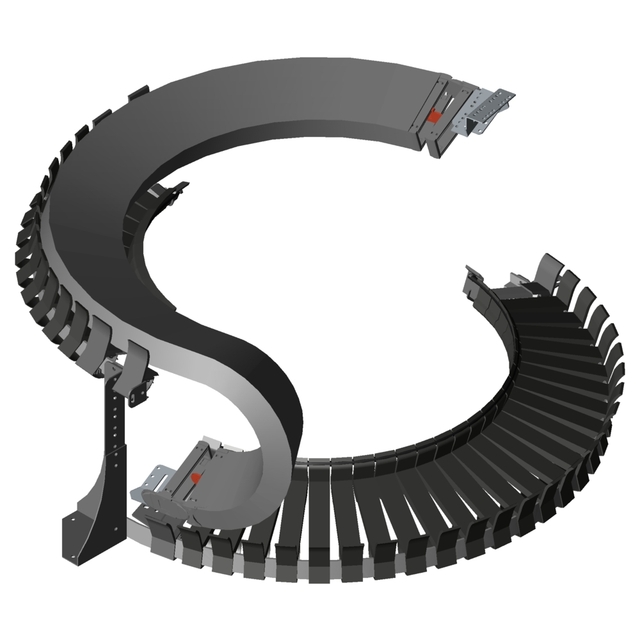 Twisterchain – large robust e-chains for rotary motions up to 540 degrees