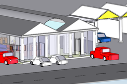 Convenience Store with Car Wash (architectural concept)