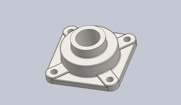 Flanged 4-Bolt Bearing, Eccentric Locking Collar, RCJ (All sizes using design table)