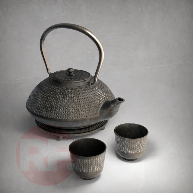 Japanese Tea Time 3D CAD Model Library GrabCAD