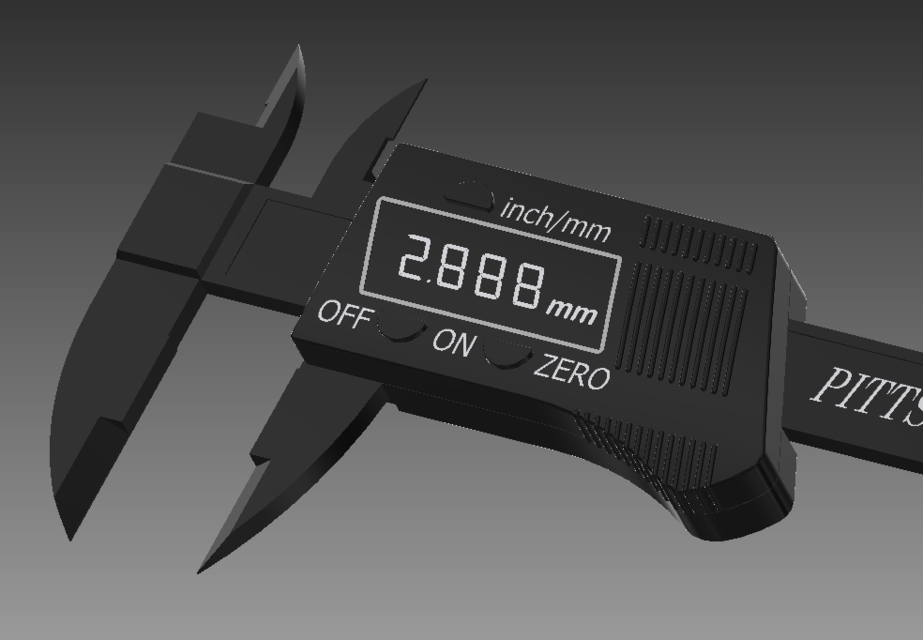 DIGITAL CALIPER 3D CAD Model Library GrabCAD