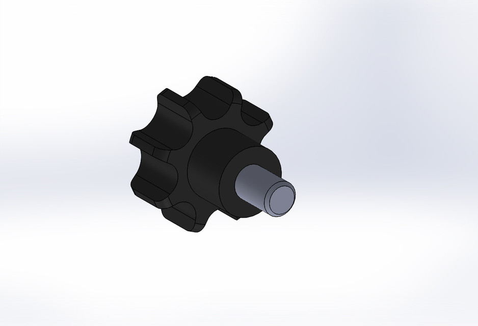 M8X10 YILDIZ BAKALİT(STAR KNOB) 3D CAD Model Library GrabCAD