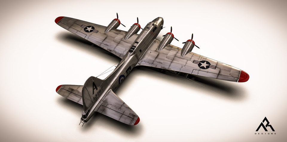 B 17g Flying Fortress 3d Cad Model Library Grabcad