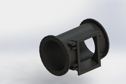 pipe with inspection hatc, before the pump