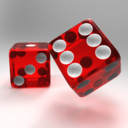 A stereo 3D picture of dice