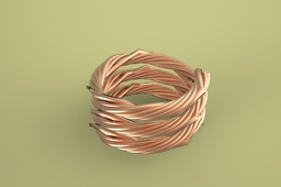 twisted helical wires