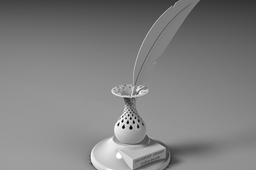 Italics Award Trophy Quill Pen