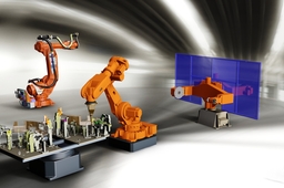 Robot with weldingstation