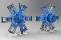 Six-cylinder engine powered by  compressed air - 3rd entry