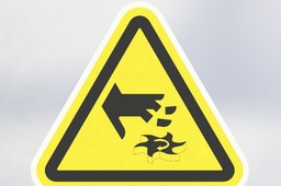 Cutting Hand ISO-7010 Safety Label