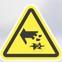 Cutting Hand ISO-7010 Safety Label