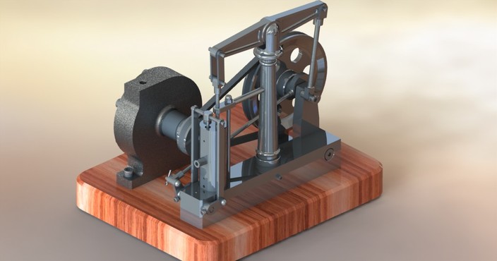 Horizontal beam engine