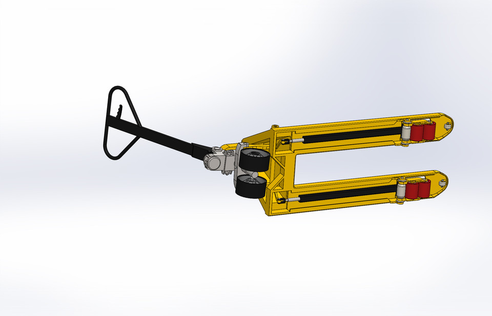 Тачка / Pallet Jack 3D CAD Model Library GrabCAD