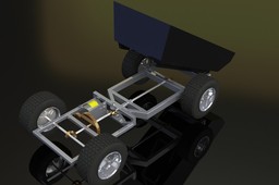 Utility Vehicle Scale model 4x4 double hinged steering