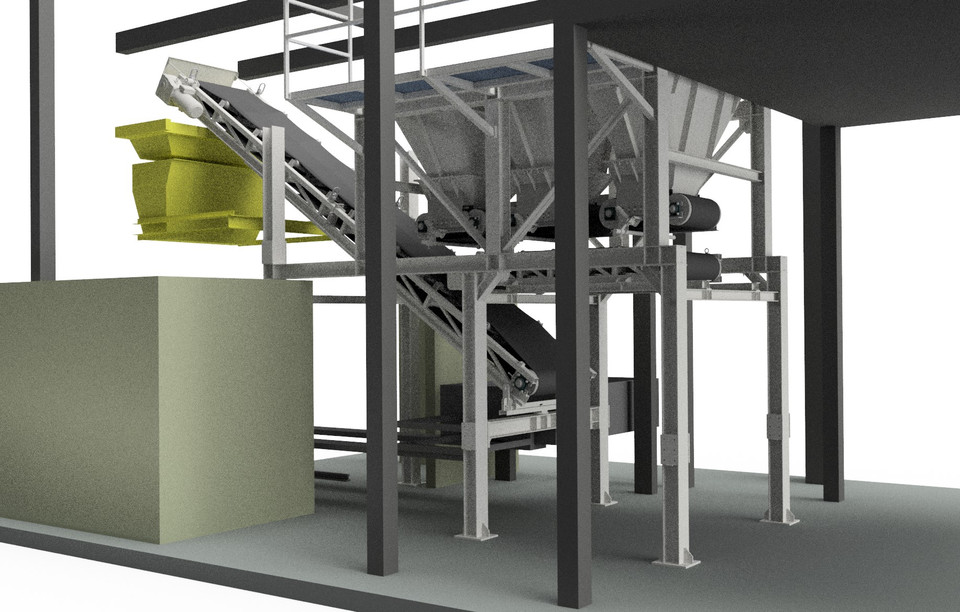 Conveyor and hopper