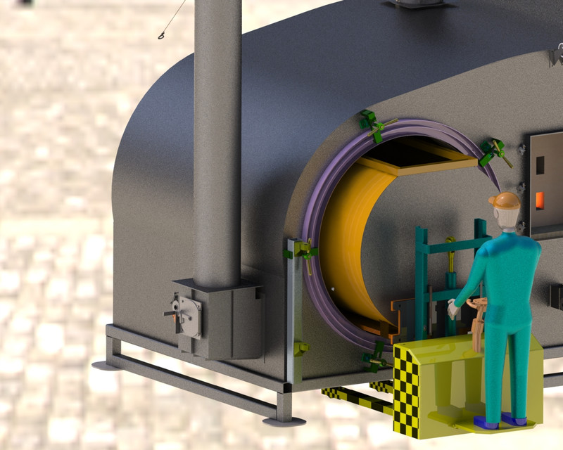 Mobile two retort furnaces charcoal burning. Мобильные двух ретортные