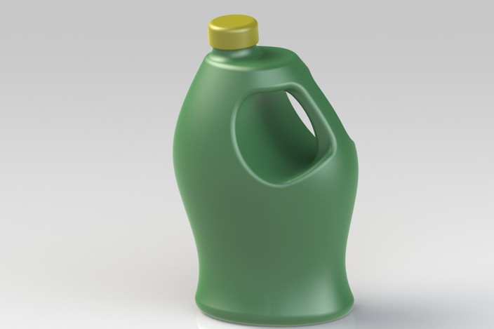 bottle model cap cad Bottle  STL,   simple GrabCAD  Detergent SOLIDWORKS  model  CAD 3D