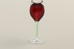 Cut Glass with Red Wine