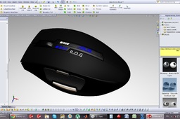 How to model an Asus r.o.g. mouse on Solidworks?